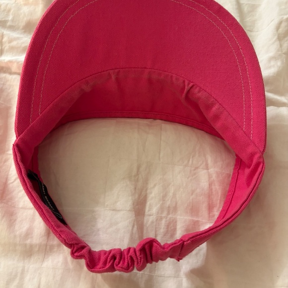 ISABEL MARANT logo canvas visor. Hot pink. Elastic back. Embroidered logo main image 4